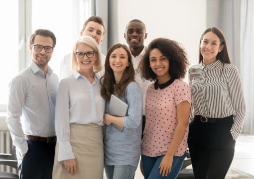 Gruppenfoto div. Menschen